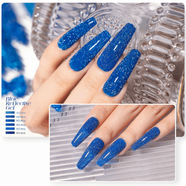 Reflective Blue Mini Collection - 6 Colors - Image 3