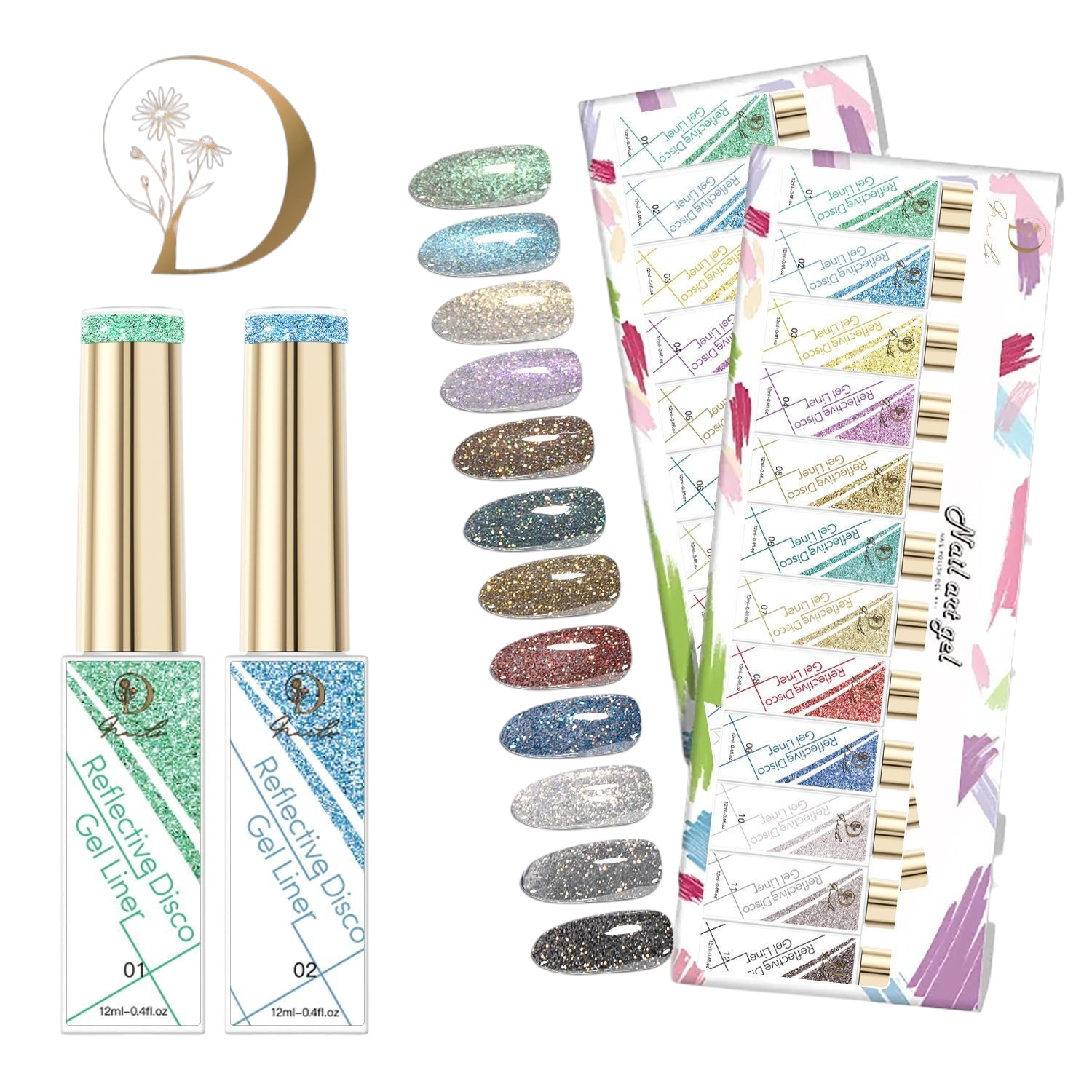 Reflective Disco Gel Liners